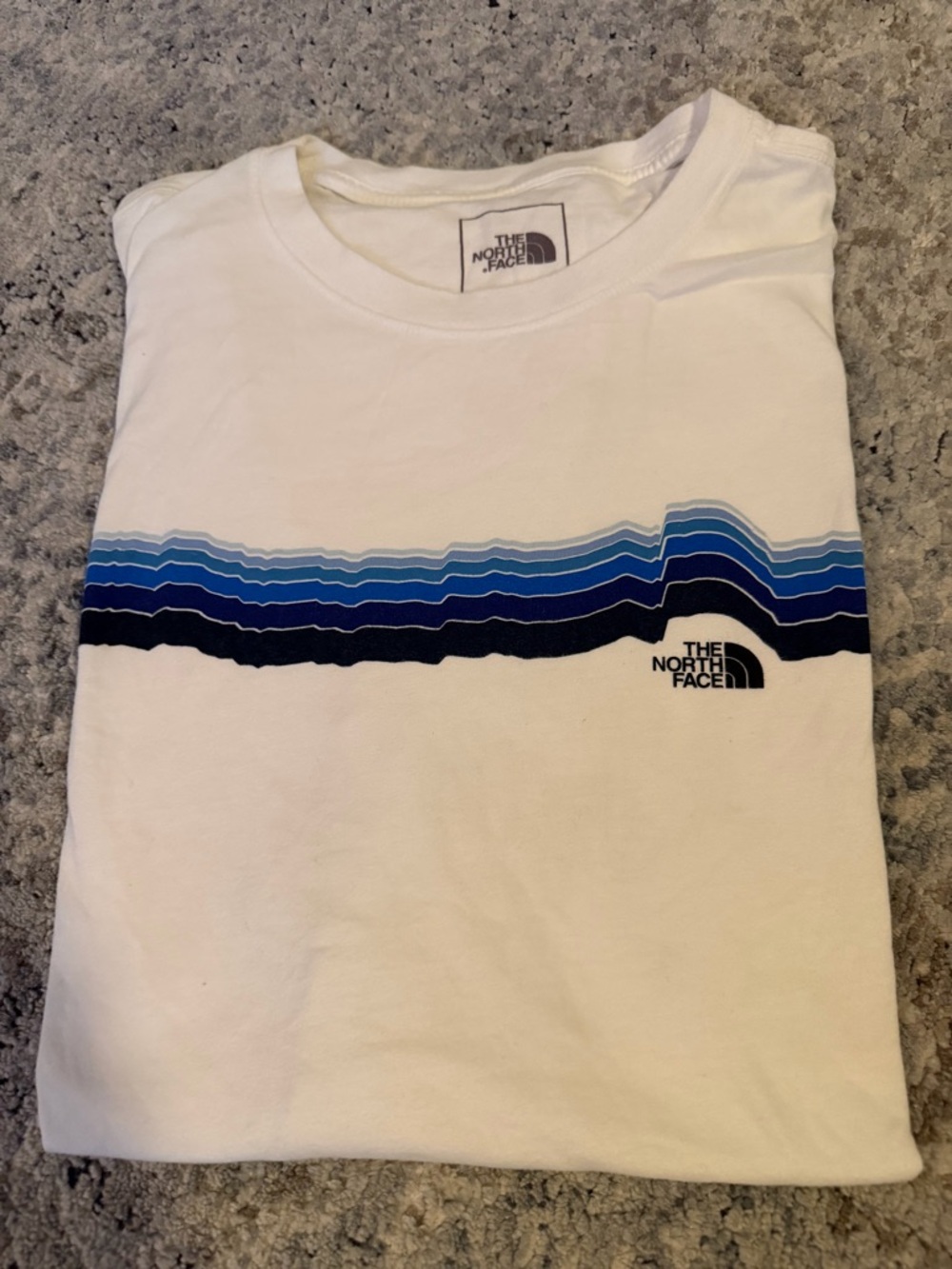 The North Face White Tee with Black Logo Print